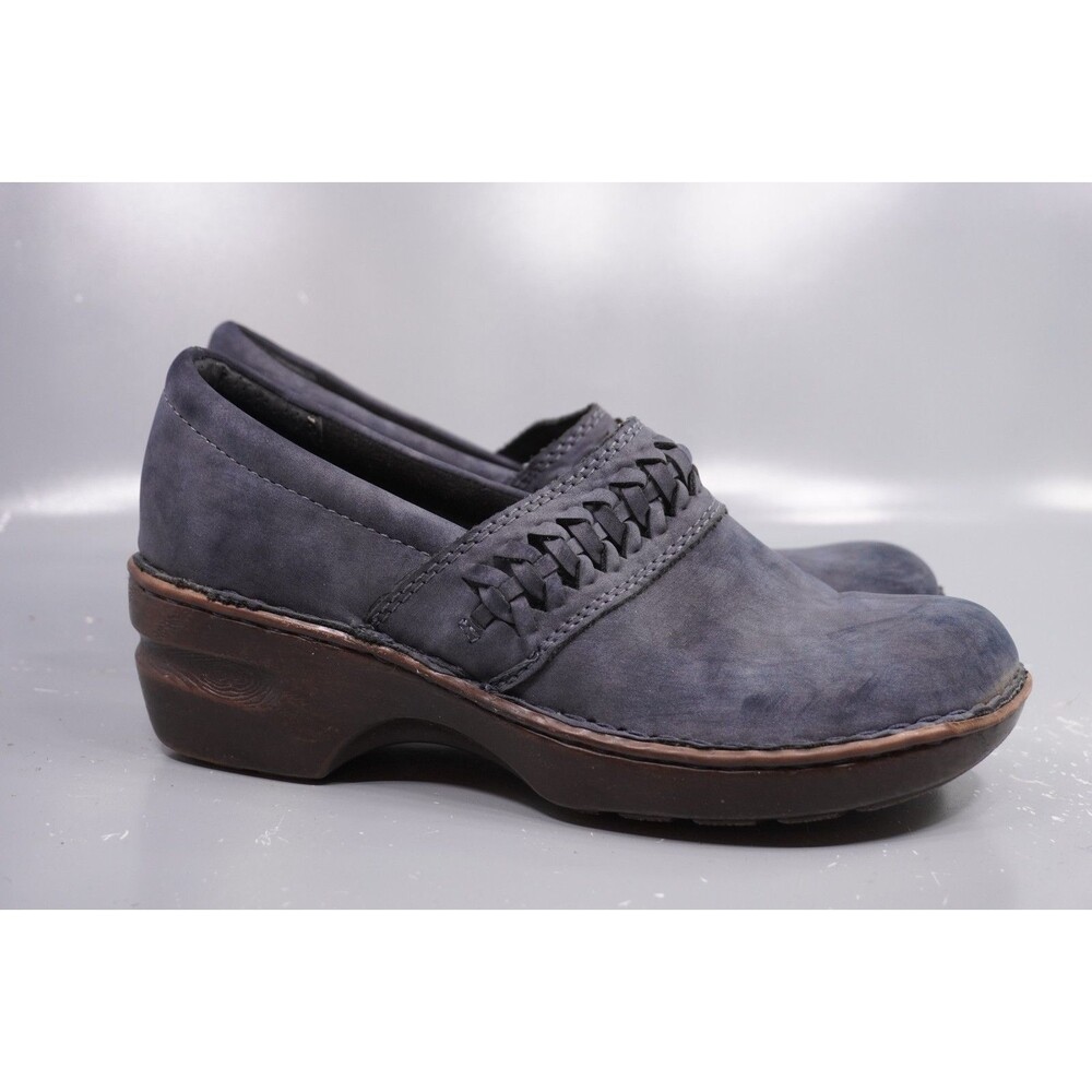 Boc Born Concept Womens Sz 8.5 Peggy Clogs Shoes Blue Slip On Low Heel Comfort
